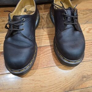 Dr. Martens Black Leather Men's Shoes Made In England